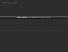 Tablet Screenshot of bwinvest.com